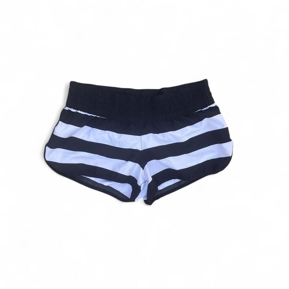 Mossimo Y2K Black and White Striped Swim Shorts Size Small
